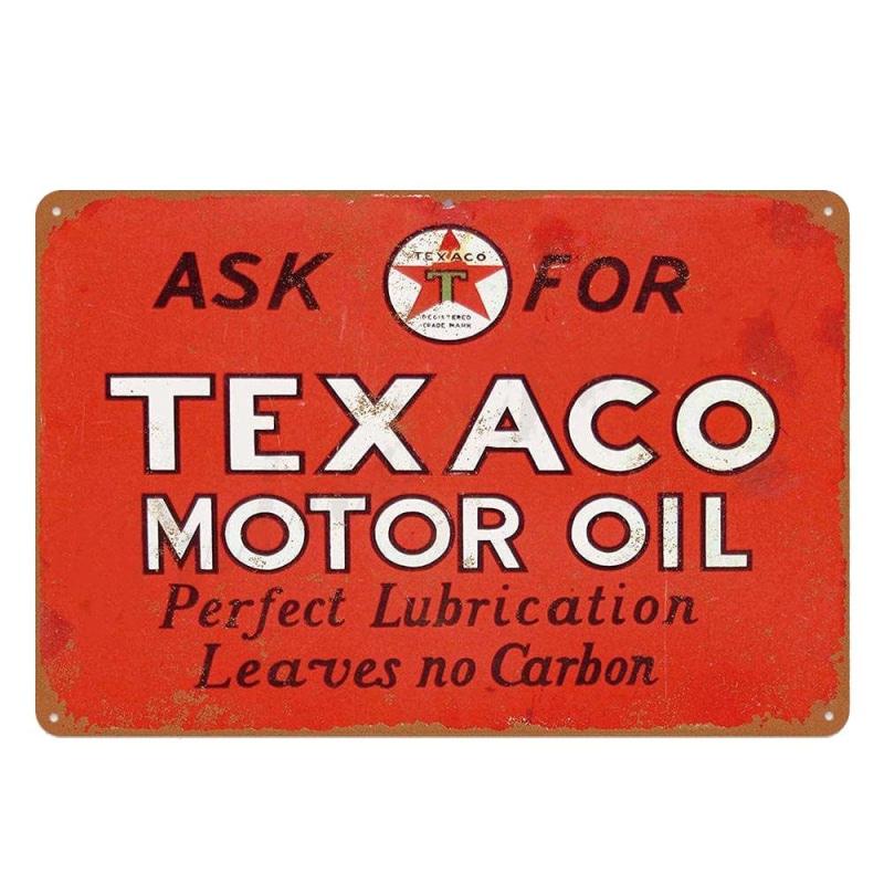 metallplatte vintage texaco motorol rot metallplatte vintage texaco motorol rot