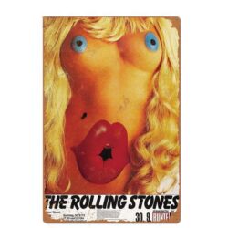 vintage metallplatte the rolling stones