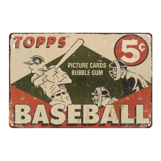 vintage metallplatten tops baseball vintage metallplatten tops baseball