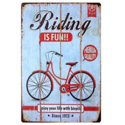 vintage fahrrad metallplatte