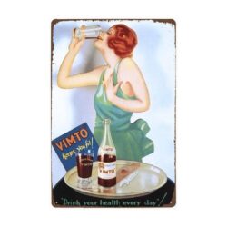 vintage metallplatte vimto