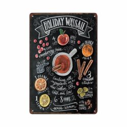 vintage wassail metallplatte