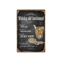 vintage whisky altmodische metallplatte