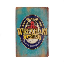 vintage metallplatte wrexham