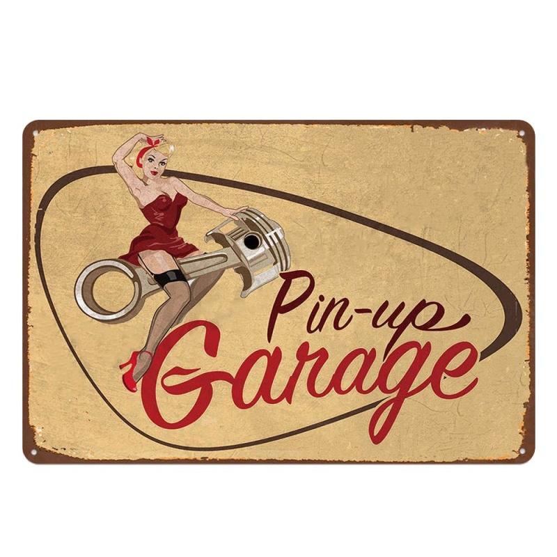 metallplatte vintage pin up garage metallplatte vintage pin up garage