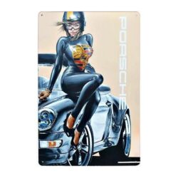 metall porsche platte