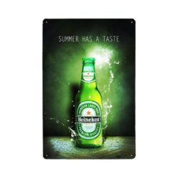 metallplatte vintage heineken erfrischend