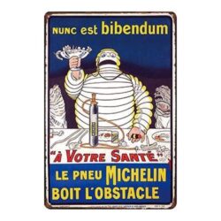 vintage metallplatte nunc est bibendum