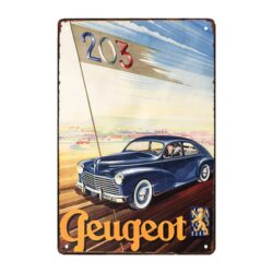 altes peugeot werbeschild