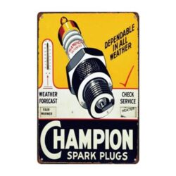 werbeplakette champion kerze