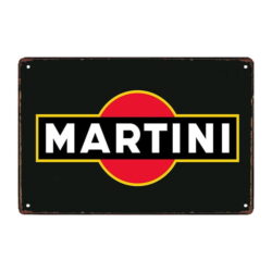 vintage martini metallplatte