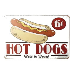 hot dog werbetafel