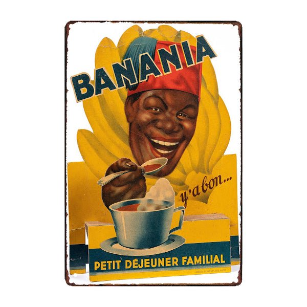 metallbananen werbeschild metallbananen werbeschild