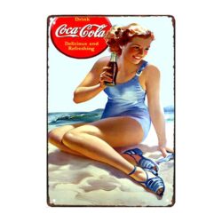 metall coca werbeschild