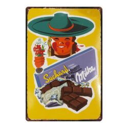 metallplatte vintage milka