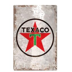 vintage texaco alte metallplatte