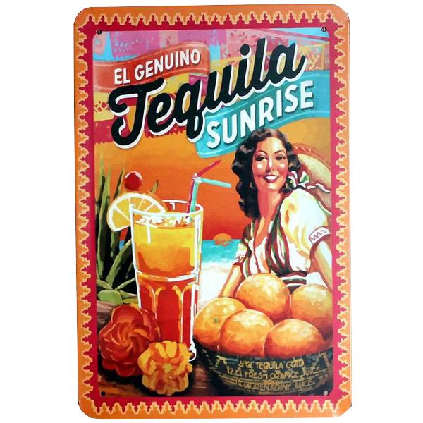 vintage tequila sonnenaufgang metallplatte vintage tequila sonnenaufgang metallplatte
