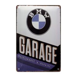 vintage bmw werbeschild