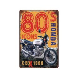 vintage honda metallplatte
