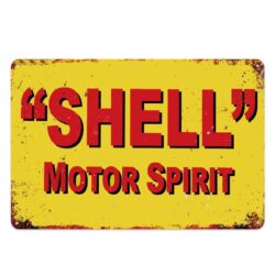plakette metall vintage shell motor spirit