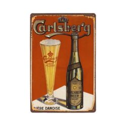 vintage carlsberg alte metallplatte