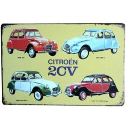 vintage metallplatte citroen 2cv