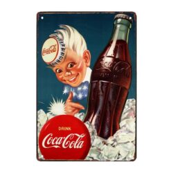 metallplatte vintage coca cola garcon