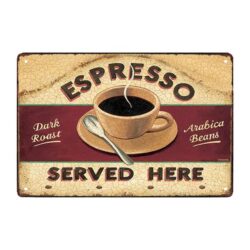 vintage espresso teller serviert hier