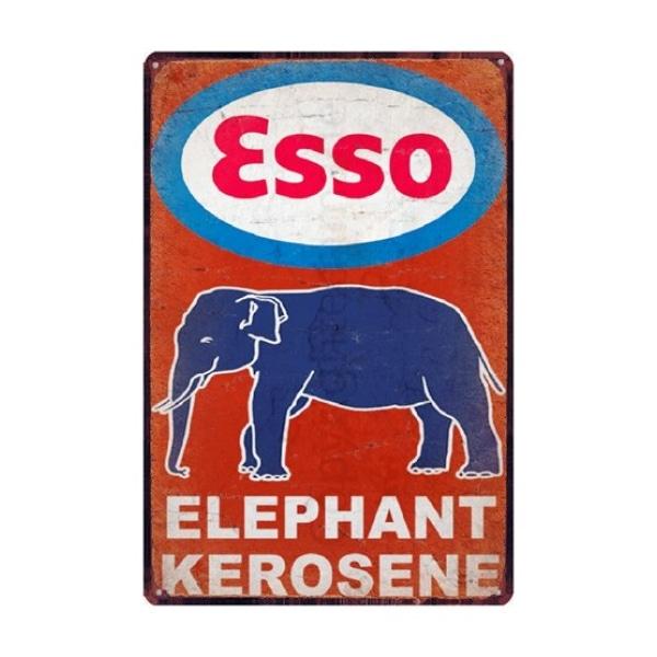 vintage metallplatte esso elefant vintage metallplatte esso elefant