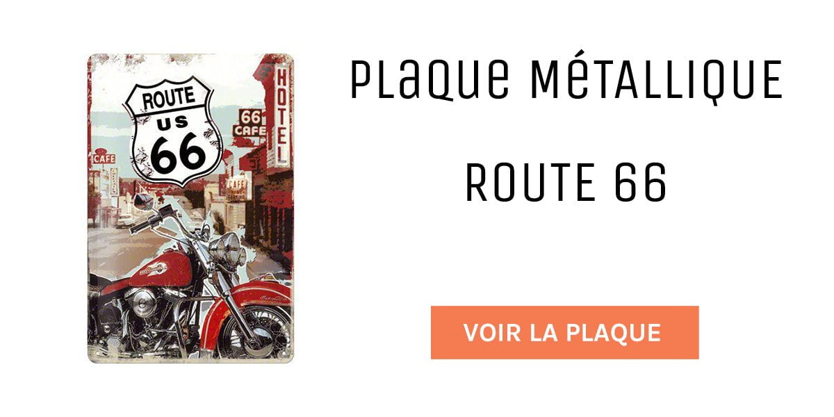 plaque métal route 66