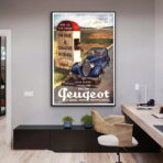 vintage peugeot poster