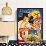 vintage hawaii poster