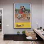 vintage vespa poster