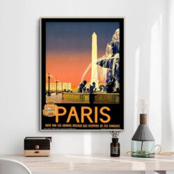poster vintage stadt paris