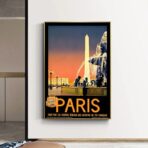 poster vintage stadt paris