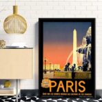 poster vintage stadt paris