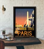poster vintage stadt paris