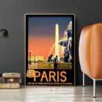 poster vintage stadt paris