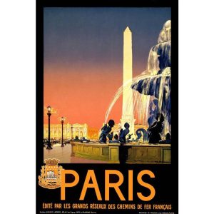 poster vintage stadt paris