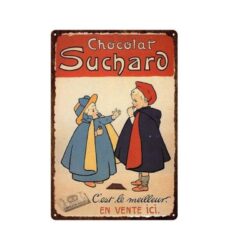 metallteller vintage schokolade suchard kinder
