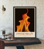 poster portrat des brennenden madchens