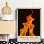 poster portrat des brennenden madchens