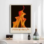 poster portrat des brennenden madchens
