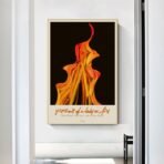 poster portrat des brennenden madchens