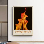poster portrat des brennenden madchens