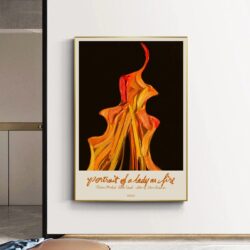 poster portrat des brennenden madchens