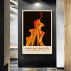 poster portrat des brennenden madchens