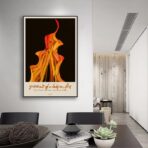 poster portrat des brennenden madchens