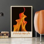 poster portrat des brennenden madchens