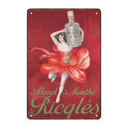 alte werbetafel ricqles alcohol de mint